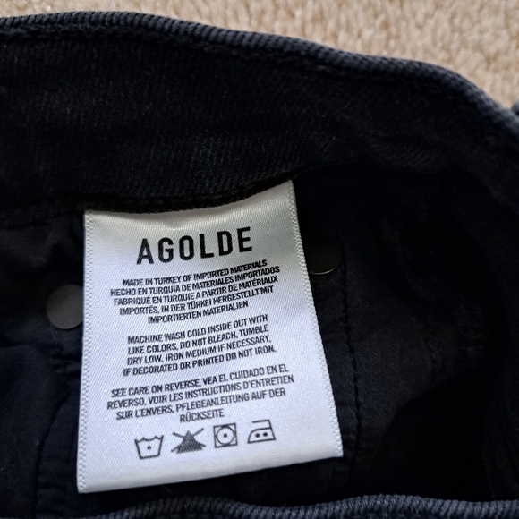 AGOLDE Jeans Women's 25 Black Wash Denim Sophie Skinny Ankle - Picture 7 of 12